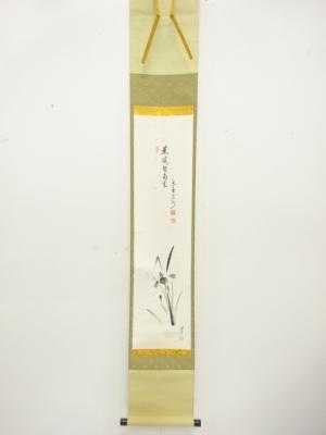 前大徳　長谷川寛州筆　「菖蒲」　画賛　肉筆紙本掛軸